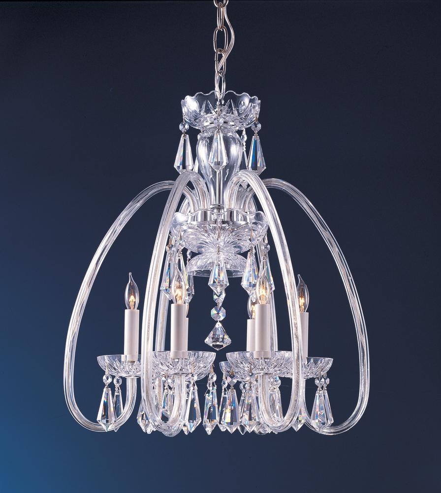 Crystorama Traditional Crystal 6 Light Clear Crystal Brass Mini Chandelier