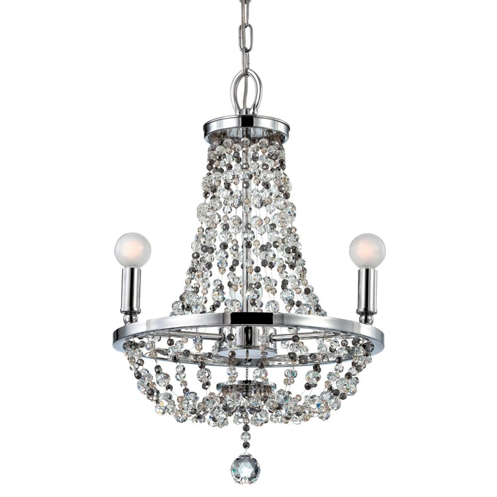 Crystorama Channing 3 Light Chrome Mini Chandelier