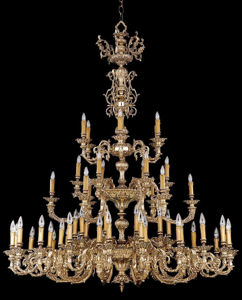 Crystorama Novella 55 Light Brass Chandelier