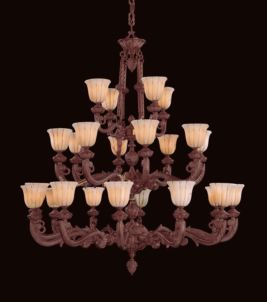 24 Light Bronze Chandelier