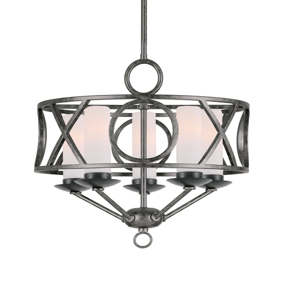 Crystorama Odette 5 Light English Bronze Mini Chandelier