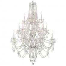 Crystorama 1157-CH-CL-MWP - Traditional Crystal 20 Light Hand Cut Crystal Polished Chrome Chandelier