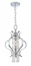 Crystorama 1570-CH-S - Crystorama Flow 1 Light Swarovski Strass Crystal Chrome Mini Chandelier