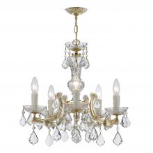 Crystorama 4376-GD-CL-S - Maria Theresa 5 Light Swarovski Strass Crystal Gold Chandelier