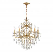 Crystorama 4455-GA-CL-SAQ - Filmore 6 Light Spectra Crystal Antique Gold Chandelier