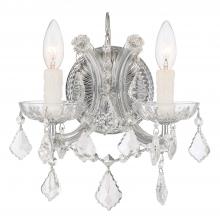 Crystorama 4472-CH-CL-S - Maria Theresa 2 Light Swarovski Strass Crystal Polished Chrome Sconce