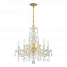 Crystorama 4476-GD-CL-S - Maria Theresa 5 Light Swarovski Strass Crystal Gold Chandelier