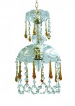 Crystorama 4501-PB-AMBER - Hanging Crystal W8 H16 1-60W