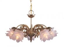 Crystorama 465-OB-H-L - Cecile 5 Light Olde Brass Mini Chandelier