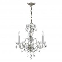 Crystorama 5044-CH-CL-S - Traditional Crystal 3 Light Swarovski Strass Crystal Polished Chrome Mini Chandelier