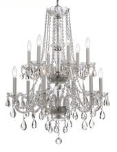 Crystorama 5047-CH-CL-I - Traditional Crystal 12 Light Clear Italian Crystal Chrome Chandelier