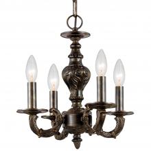 Crystorama 5124-VB - Paris Market 4 Light Venetian Bronze Mini Chandelier