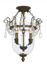 Crystorama 5711-AB - Crystorama 2 Light Antique Brass Ceiling Mount