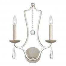 Crystorama 5972-SL - Manning 2 Light Silver Leaf Sconce