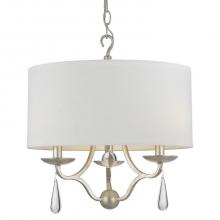 Crystorama 5973-SL - Manning 3 Light Silver Leaf Chandelier