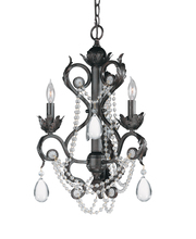 Crystorama 6703-DR - Crystorama Winslow 3 Light Optical Crystal Dark Rust Mini Chandelier