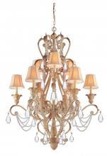 Crystorama 6709-CM - Crystorama 12 Light Champagne Chandelier