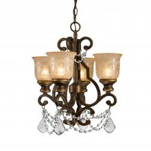 Crystorama 7504-BU-CL-S - Norwalk 4 Light Swarovski Strass Crystal Bronze Umber Mini Chandelier