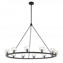 Crystorama ARA-10266-MK - Aragon 12 Light LED Matte Black Chandelier