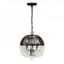 Crystorama DUV-623-MK - Duval 3 Light Matte Black Mini Chandelier