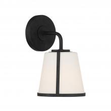 Crystorama FUL-911-BK - Fulton 1 Light Black Sconce