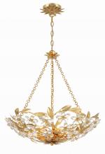 Crystorama MSL-306-GA - Marselle 6 Light Antique Gold Chandelier