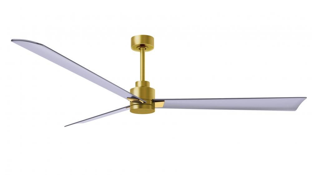 Alessandra 3-blade transitional ceiling fan in a brushed brass finish with brushed nickel blades.