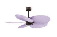 Matthews Fan Company AKTP-TB-LI - Alessandra Tropical 5-blade ceiling fan in Textured Bronze and Lilac blades.