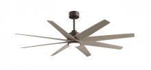 Matthews Fan Company ANLK-TB-GA-64 - Ariella 8-blade ceiling fan in Textured Bronze and Gray Ash Tone blades