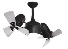 Matthews Fan Company DGLK-BK-WDBW - Dagny 360° double-headed rotational ceiling fan with light kit in Matte Black finish with solid b