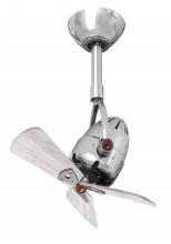 Matthews Fan Company DI-CR-WDBW - Diane oscillating ceiling fan in Polished Chrome finish with solid barn wood blades.