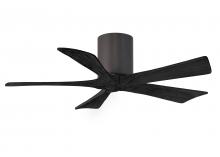 Matthews Fan Company IR5H-TB-BK-42 - Irene-5H five-blade flush mount paddle fan in Textured Bronze finish with 42” solid matte black