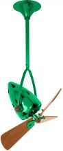 Matthews Fan Company JD-GREEN-WD - Jarold Direcional ceiling fan in Esmerelda (Green) finish with solid sustainable mahogany wood bla