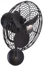 Matthews Fan Company MP-BK-MTL - Michelle Parede vintage style wall fan in matte black finish.