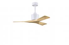 Matthews Fan Company NK-MWH-LM-42 - Nan 6-speed ceiling fan in Matte White finish with 42” solid light maple tone wood blades