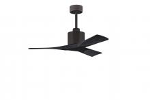 Matthews Fan Company NK-TB-BK-42 - Nan 6-speed ceiling fan in Textured Bronze finish with 42” solid matte black wood blades