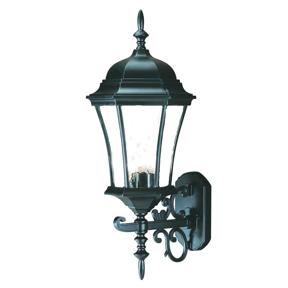 Bryn Mawr Collection Wall-Mount 3-Light Outdoor Matte Black Light Fixture