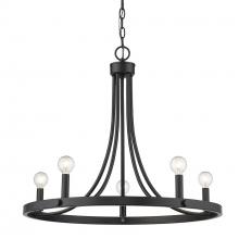 Acclaim Lighting IN11150BK - Sawyer 5-Light Matte Black Chandelier