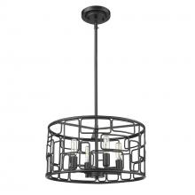 Acclaim Lighting IN21131BK - Amoret 4-Light Matte Black Convertible Pendant