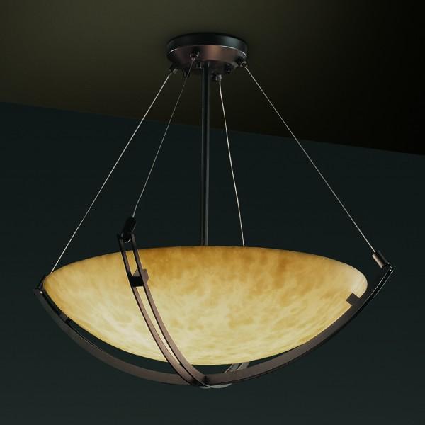 24" LED Pendant Bowl w/ Crossbar