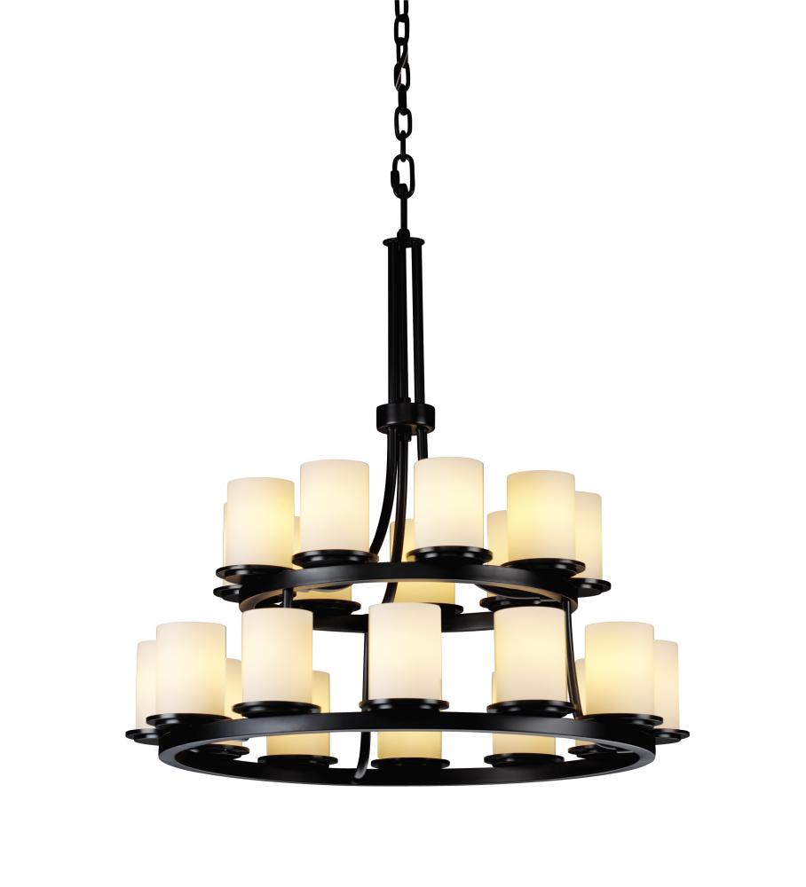 Dakota 21-Light 2-Tier Ring LED Chandelier