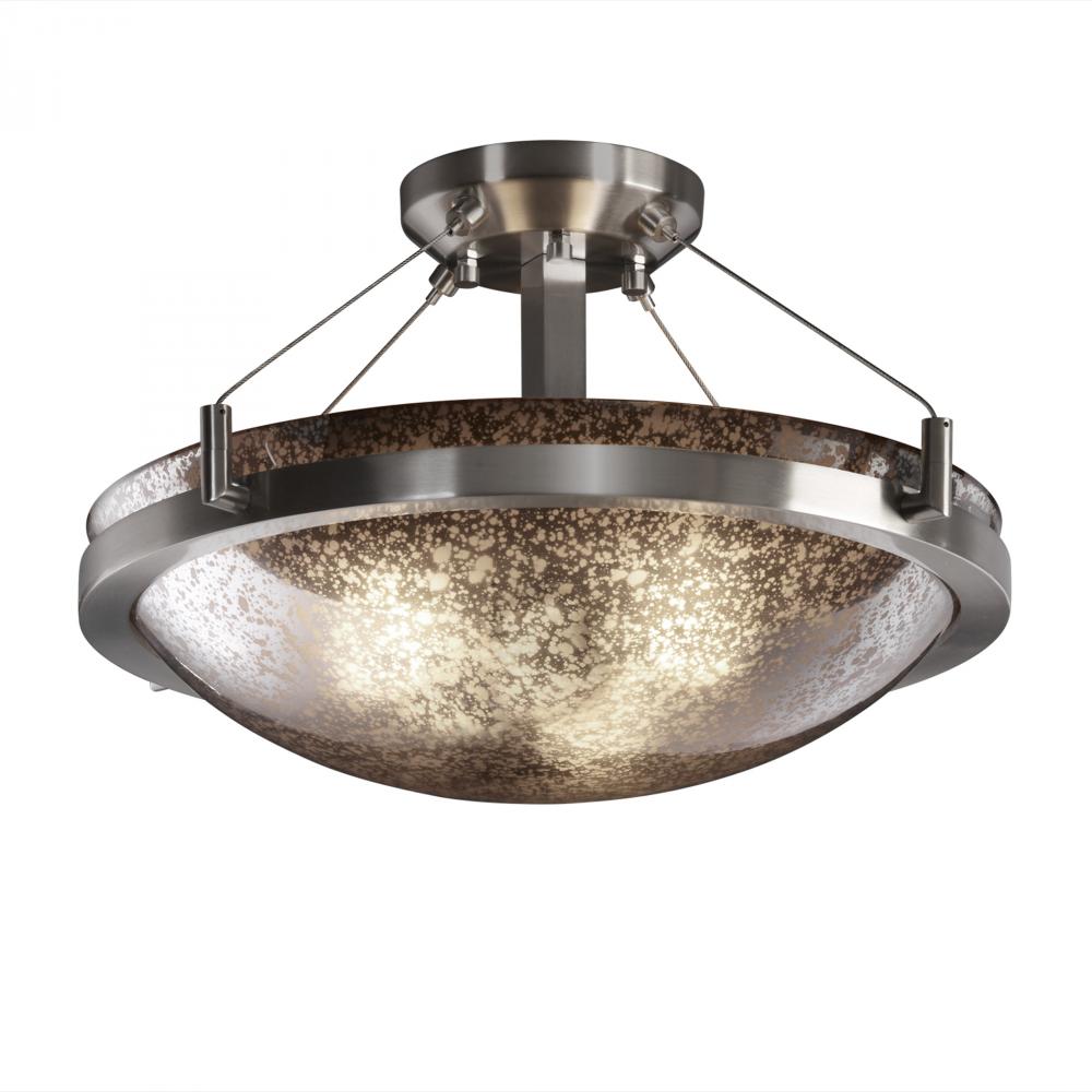 18" LED Semi-Flush Bowl w/ Ring