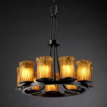 Justice Design Group GLA-8766-16-GLDC-MBLK - Dakota 9-Light Ring Chandelier