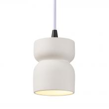 Justice Design Group CER-6500-BIS-MBLK-WTCD - Short Hourglass Pendant