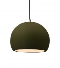 Justice Design Group CER-6533-MGRN-NCKL-BKCD - Medium Globe 1-Light Pendant