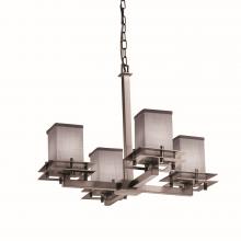 Justice Design Group FAB-8100-15-GRAY-NCKL-LED4-2800 - Metropolis 4-Light LED Chandelier