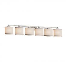 Justice Design Group FAB-8436-30-WHTE-NCKL - Regency 6-Light Bath Bar