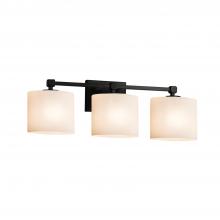 Justice Design Group FSN-8423-30-OPAL-MBLK - Tetra 3-Light Bath Bar