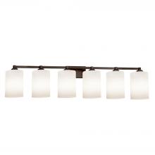 Justice Design Group FSN-8436-10-OPAL-DBRZ - Regency 6-Light Bath Bar