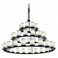 Justice Design Group FSN-8714-10-WEVE-MBLK-LED45-31500 - Dakota 45-Light 3-Tier Ring LED Chandelier